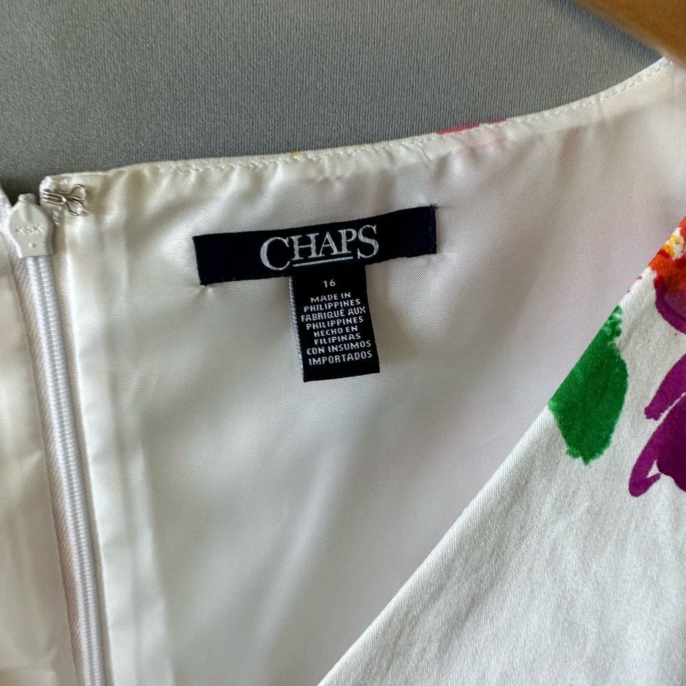 5 for $35 Chaps Floral Dress Women Size 16 - Picture 6 of 6